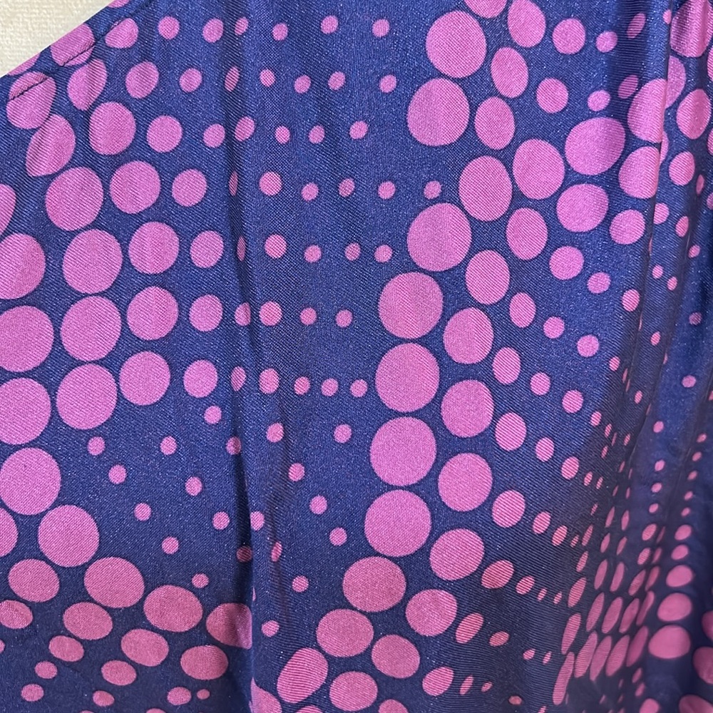 Purple and Pink One-Shoulder Dress funky abstract dot print size small - Picture 12 of 14